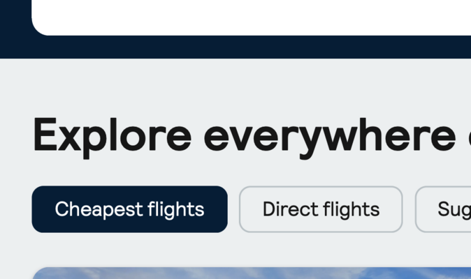 Skyscanner screenshot cheapest flights